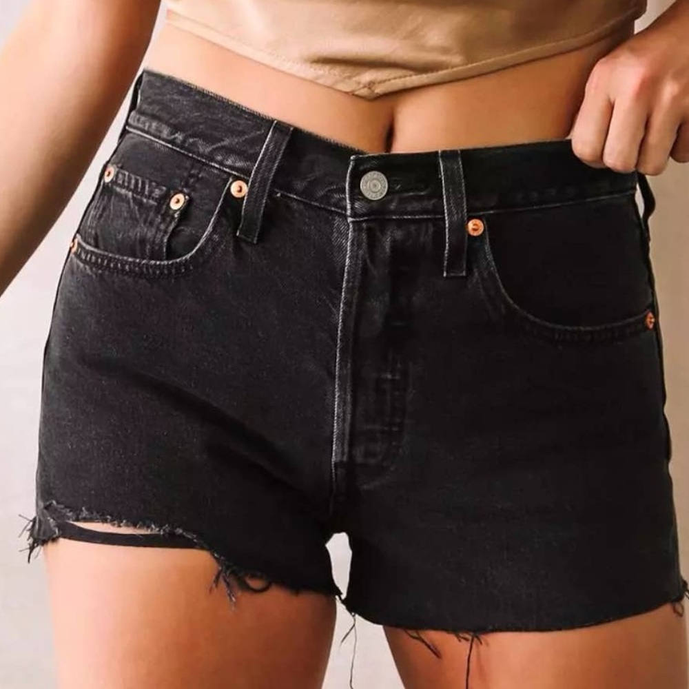 Like New Levi’s 501 Black Cutoff Shorts